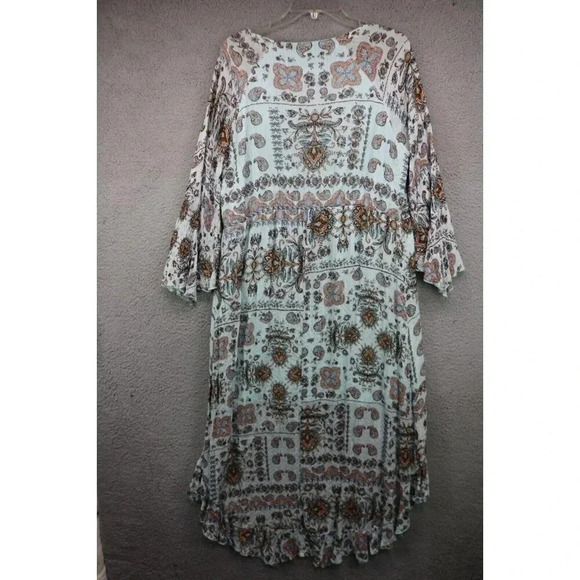 Altar'd State Hi-Lo Belled Sleeves Dress-Size Large-Boho-Hippie - Picture 8 of 10